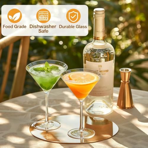 Farielyn-X Martini Glasses Set of 2, 9 oz Crystal Cocktail Glasses, Hand Blown Crystal Martini Glasses for Espresso Martini, Cosmopolitan, Gimlet, Home Bar, Party, Martini Glassware Gift Set - My Kitchen Products