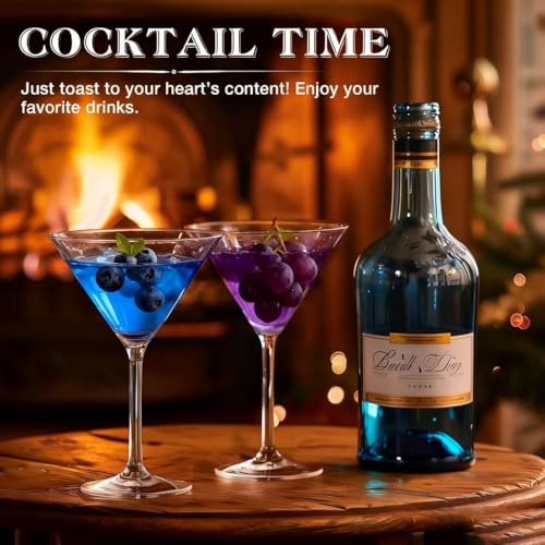 Farielyn-X Martini Glasses Set of 2, 9 oz Crystal Cocktail Glasses, Hand Blown Crystal Martini Glasses for Espresso Martini, Cosmopolitan, Gimlet, Home Bar, Party, Martini Glassware Gift Set - My Kitchen Products