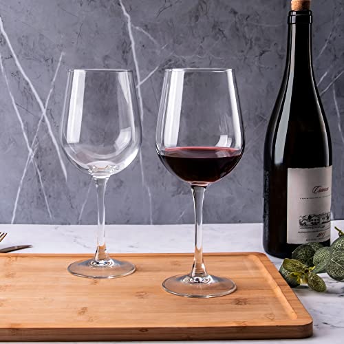 FAWLES Fully Tempered Wine Glasses, Shock Resistant Wine Glass Set for Red or White Wine, Dishwasher Safe Stem Glasses for Restaurants, Bars, Home (Set of 8, 15.5 oz) - My Kitchen Products
