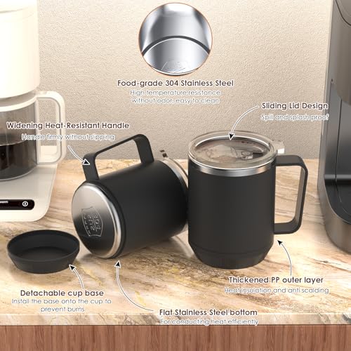 Felibeaco Coffee Mug Warmer &Mug Set for Desk, Smart Coffee Cup Warmer with 16oz Heated Mug, Cup Heater with Auto Shut Off for Office/Home, Coffee Gifts for Women/Men/Dad on Father‘s Day, Black - My Kitchen Products