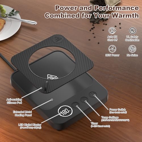 Felibeaco Coffee Mug Warmer &Mug Set for Desk, Smart Coffee Cup Warmer with 16oz Heated Mug, Cup Heater with Auto Shut Off for Office/Home, Coffee Gifts for Women/Men/Dad on Father‘s Day, Black - My Kitchen Products