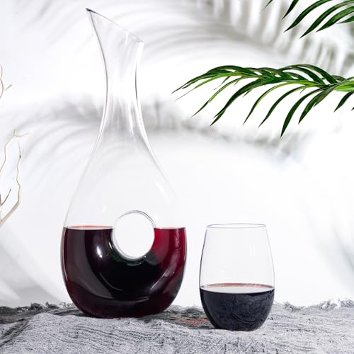 FOCUSLINE 20 Pack 16 Oz Plastic Wine Glasses, Stemless Plastic Wine Cups Heavy Duty, Unbreakable Disposable Wine Glasses for Wedding or Party - My Kitchen Products