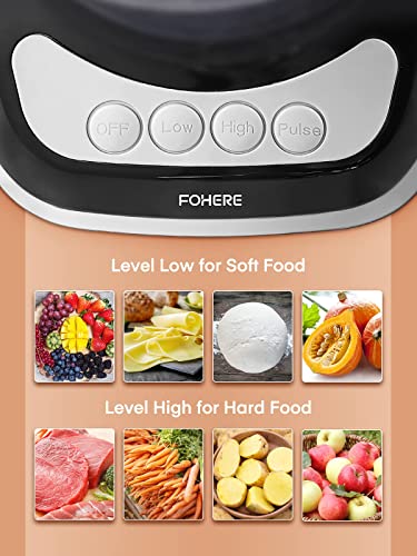 FOHERE Food Processor, 12 Cup, 2-in-1 Feed Chute Food Chopper & Meat Grinder, 500 Watt Motor, BPA Free, Stainless Steel, Procesador de Alimentos for Mincing, Dicing, Shredding, Puree & Kneading Dough - My Kitchen Products