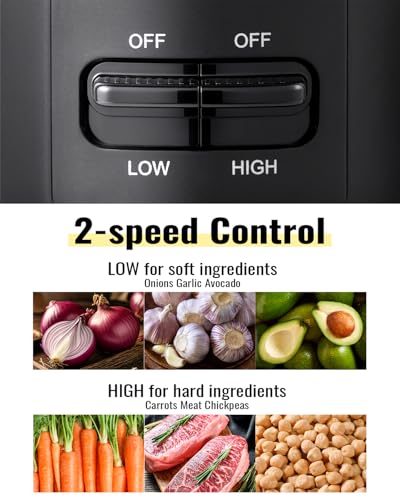 Food Chopper, 4 Cup Mini and Fast Food Processor, Electric Meat Grinder with 2 Speed, 4 Stainless Steel Blades, and Whisk, 400W Power for Chopping, Mixing, Emulsifying, Puree and Whisking, BPA-Free - My Kitchen Products