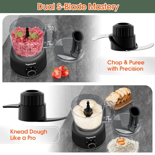 Food Processor and Blender Combo, 88 oz Food Chopper for Meat, Vegetable and Dough, 70 oz 700W Glass Jar Blender with 2 Speeds and Pulse for Smoothie, Nutrient Extractions, and More - My Kitchen Products