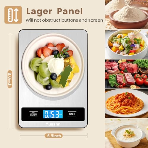 Food Scale, 11lb Kitchen Scale with 0.05oz/1g Precision, 6 Units Tare Function & LCD Display, Stainless Steel Digital Scale for Baking, Cooking, Meal Prep - Kitchen Gadgets & Gifts, Home Essentials - My Kitchen Products