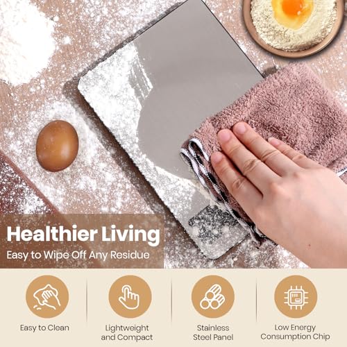 Food Scale, 11lb Kitchen Scale with 0.05oz/1g Precision, 6 Units Tare Function & LCD Display, Stainless Steel Digital Scale for Baking, Cooking, Meal Prep - Kitchen Gadgets & Gifts, Home Essentials - My Kitchen Products