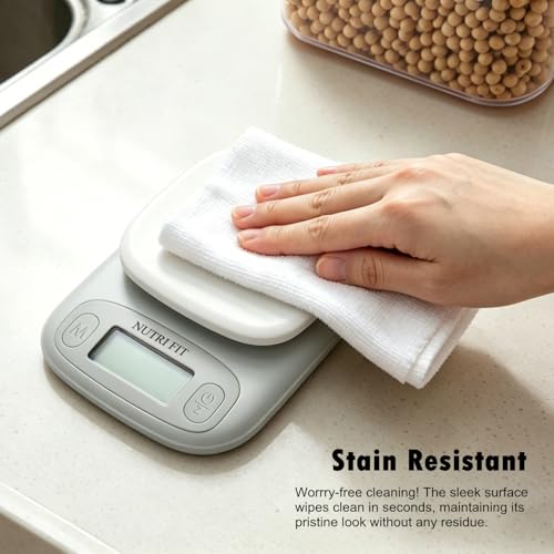 Food Scale Digital Kitchen Scale Weight Grams and Ounces of NUTRI FIT, Portable & Accurate Scale for Cooking Baking Jewelry Coffee Postage, Stylish Compact Design, Max 11lb 0.5g Increment, Smart Tare - My Kitchen Products
