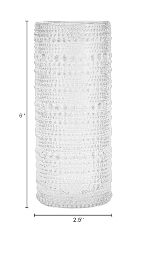 Fortessa Jupiter Beaded Hobnail Glass, 11 Ounce Collins/High Ball (Set of 6), Clear - My Kitchen Products