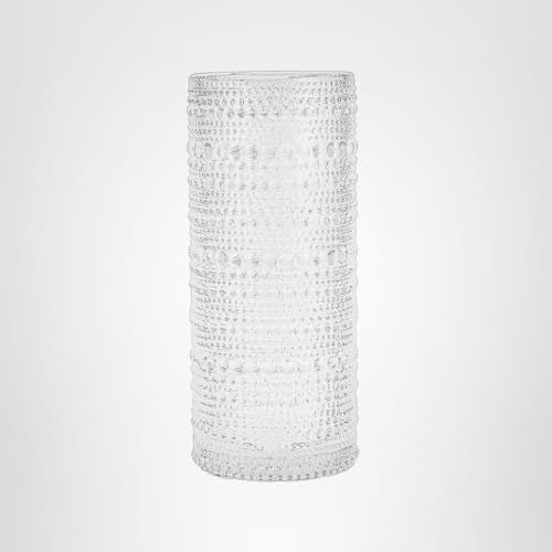 Fortessa Jupiter Beaded Hobnail Glass, 11 Ounce Collins/High Ball (Set of 6), Clear - My Kitchen Products