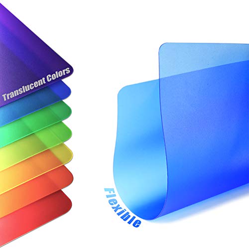 Fotouzy Plastic Cutting Boards for Kitchen, Flexible Cutting Mats Set of 7, BPA-Free, Non-Porous, Dishwasher Safe, 15x12 In, 7 Translucent Colors - My Kitchen Products