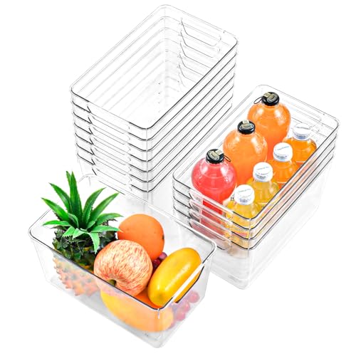 Freebat 12 Pack Middle Organizers and Storage, Pantry Organization and Storage Bins, Cabinet