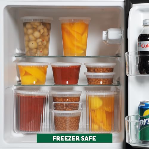 Freshware Food Storage Containers [50 Set] 25 oz Plastic Deli Containers with Lids, Slime, Soup, Meal Prep Containers, BPA Free, Stackable, Leakproof, Microwave, Dishwasher and Freezer Safe - My Kitchen Products
