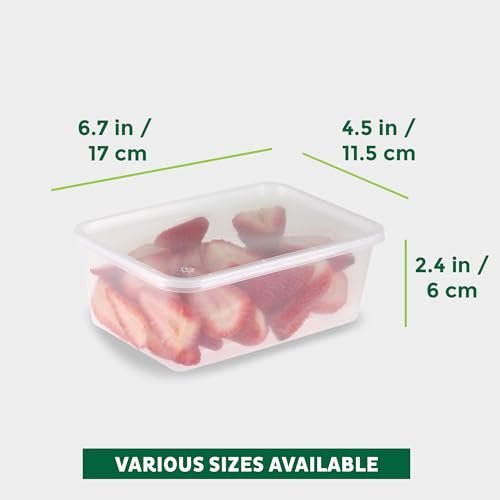 Freshware Food Storage Containers [50 Set] 25 oz Plastic Deli Containers with Lids, Slime, Soup, Meal Prep Containers, BPA Free, Stackable, Leakproof, Microwave, Dishwasher and Freezer Safe - My Kitchen Products