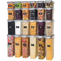 Freshware Kitchen Storage Containers with Lids, 48 PCS Airtight Food Storage Containers, Plastic Kitchen Containers, Pantry Containers for Cereal, Dry Food, Includes Labels, Marker & Measuring Spoons - My Kitchen Products