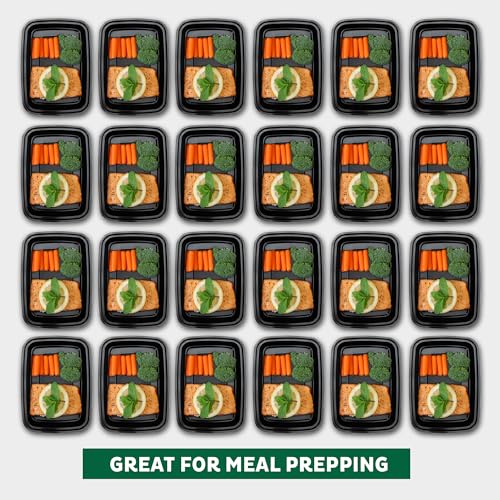 Freshware Meal Prep Containers 15 Count (Pack of 1) Compartment Food Storage Containers with Lids, Bento Box, BPA Free, Stackable, Microwave/Dishwasher/Freezer Safe (28 oz) (Color May Vary) - My Kitchen Products