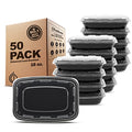 Freshware Meal Prep Containers [50 Pack] 1 Compartment Food Storage Containers with Lids, Bento Box, BPA Free, Stackable, Microwave/Dishwasher/Freezer Safe (16 oz) - My Kitchen Products