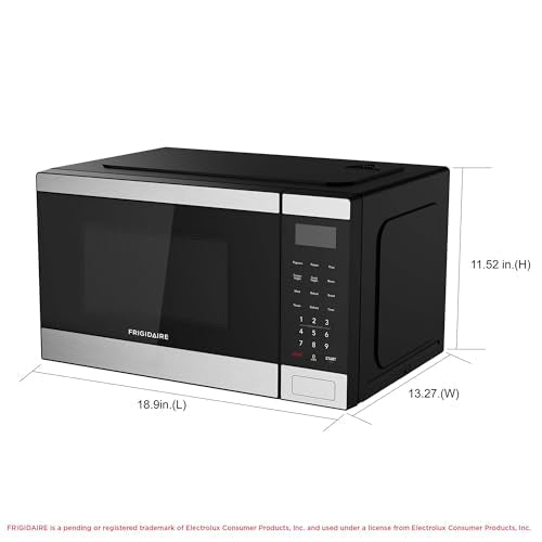 Frigidaire 0.9 CU. FT. Microwave, Digital Control Panel - Auto Cooking Settings - Child Safety Lock - Stainless Steel - My Kitchen Products