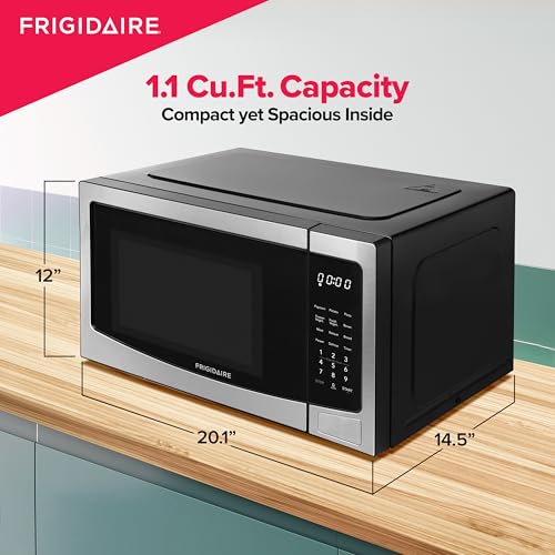 FRIGIDAIRE Stainless Steel Microwave Oven, Multi Function, Programmable, 1.1 Cu Ft 1000-Watt - My Kitchen Products