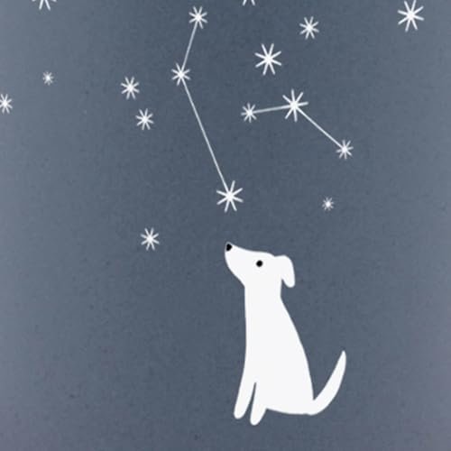Fringe Studio Celestial Dog Stoneware Mug, 12 fl oz, Navy, 429017 - My Kitchen Products