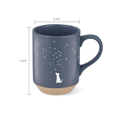 Fringe Studio Celestial Dog Stoneware Mug, 12 fl oz, Navy, 429017 - My Kitchen Products