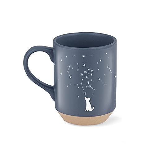 Fringe Studio Celestial Dog Stoneware Mug, 12 fl oz, Navy, 429017 - My Kitchen Products
