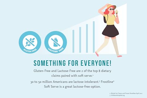 Frostline Vanilla Soft Serve Ice Cream Mix, Lactose & Gluten Free - Just Add Water, Dairy, or Dairy Free Alternative, Use with Blender, Countertop Ice Cream Maker, Soft Serve Machine - 6 lb Bag - My Kitchen Products