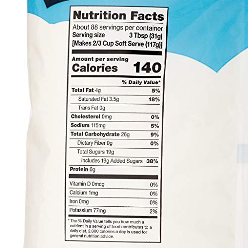 Frostline Vanilla Soft Serve Ice Cream Mix, Lactose & Gluten Free - Just Add Water, Dairy, or Dairy Free Alternative, Use with Blender, Countertop Ice Cream Maker, Soft Serve Machine - 6 lb Bag - My Kitchen Products