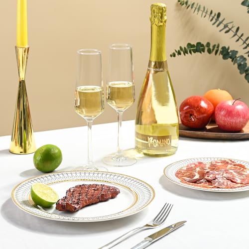 FrutPunch Champagne Flutes, Champagne Glasses Set of 2, 8.5OZ, Elegant High-Foot Champagne Glasses, Sparkling Wine Glasses, Perfect for Family Gatherings, Birthdays, Weddings, Anniversaries - My Kitchen Products