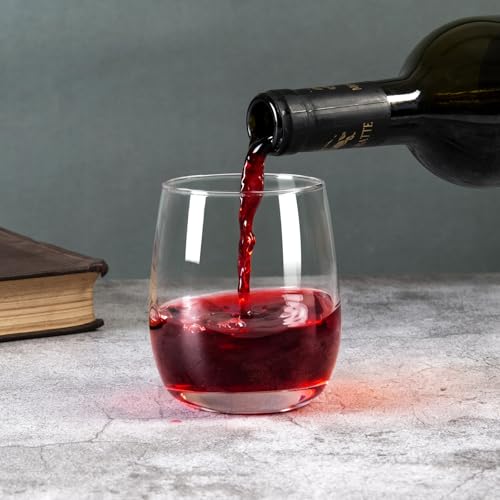 FrutPunch Stemless Wine Glasses, Stemless Wine Glass Set of 2, 12OZ Glasses, Suitable for Parties, an Ideal Wine Accessory Gift(2) - My Kitchen Products