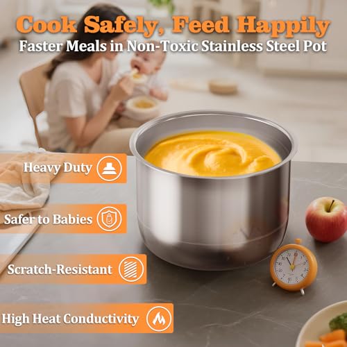 Fullwill Electric Pressure Cooker 6QT Dual Pots, 12 in 1 MultiFunction Cooker with 304 Stainless Steel & Ceramic Pots, Pressure Cook, Soup, Porridge, Yogurt, Meat Stew, Rice, Poultry, Beans and More - My Kitchen Products