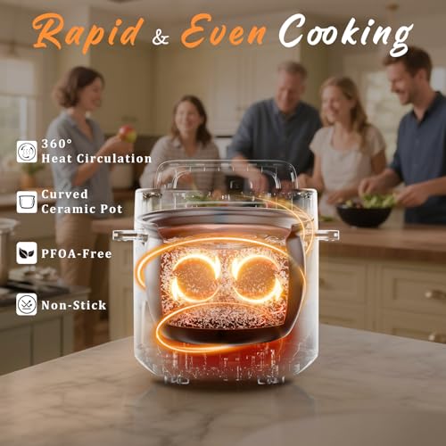 Fullwill Electric Pressure Cooker 6QT Dual Pots, 12 in 1 MultiFunction Cooker with 304 Stainless Steel & Ceramic Pots, Pressure Cook, Soup, Porridge, Yogurt, Meat Stew, Rice, Poultry, Beans and More - My Kitchen Products