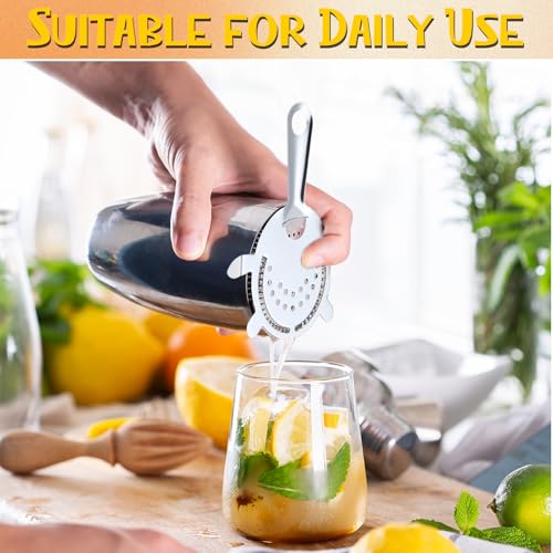 Funnymoom 16 Pack Cocktail Strainer 4 Prong Stainless Steel Bar Bartender Strainer 6 Inches Silver Bar Drink Tool for Bartenders and Mixologists - My Kitchen Products