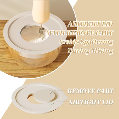 Fyrnova Mixing Bowls with Lids Set, 6 Piece Stainless Steel Nesting Storage Bowls for Kitchen, with 3 Grater Attachments & Non-Slip Bottoms, Size 5.5,3.5,2.5,2.1,1.5,1.1 QT - My Kitchen Products