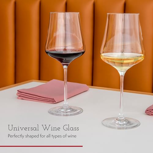 Gabriel-Glas StandArt Crystal Wine Glasses, Set of 2 with Gift Box - Premium, Universal Wine Glass for Red and White Wine - Dishwasher Safe, Lead-Free, 16 oz. - My Kitchen Products