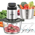 Ganiza Food Processor with Dual Bowls, 2-Speed Food Chopper & Meat Grinder - My Kitchen Products