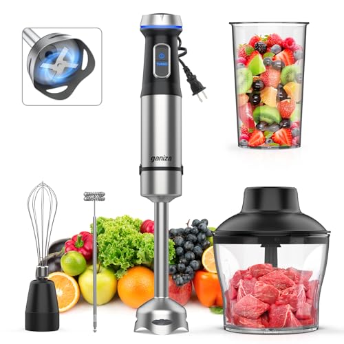 Ganiza Immersion Blender 5 in 1 Hand Blender Max 1000W Heavy Duty