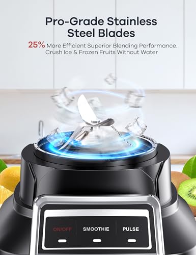 Ganiza Smoothie Blender, 1800W Peak Power Professional Countertop Blenders for Kitchen, 64oz Large Capacity Juice Pitcher with CentriFlow Ribs Patent, High-Speed Smoothie Maker for Ice/Frozen Fruit - My Kitchen Products