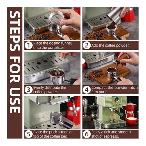 GdHaHSP 51mm Espresso Accessories Kit,Spring Loaded Calibrated Espresso Tamper,Wdt Tool Espresso and Dosing Funnel Set,Coffee Tamper Espresso Machine Accessories For 51 mm Portafilter Barista Tools - My Kitchen Products