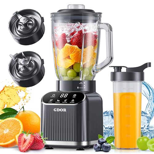 GDOR Professional Blender for Kitchen, 1200 Peak Watts Smoothie Blender, 5 Functions for Ice Crushing & Frozen