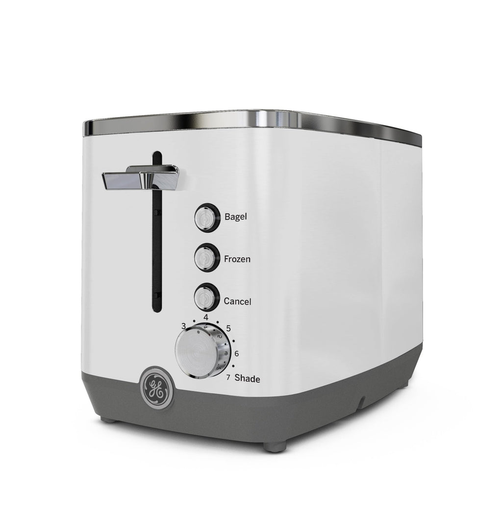 GE 2 Slice Toaster, Extra Wide Slots for Toasting Bagels, Breads, Waffles & More, 7 Adjustable Shade Settings, Removable Crumb Tray, Countertop Kitchen Essentials, 850 Watts, White - My Kitchen Products