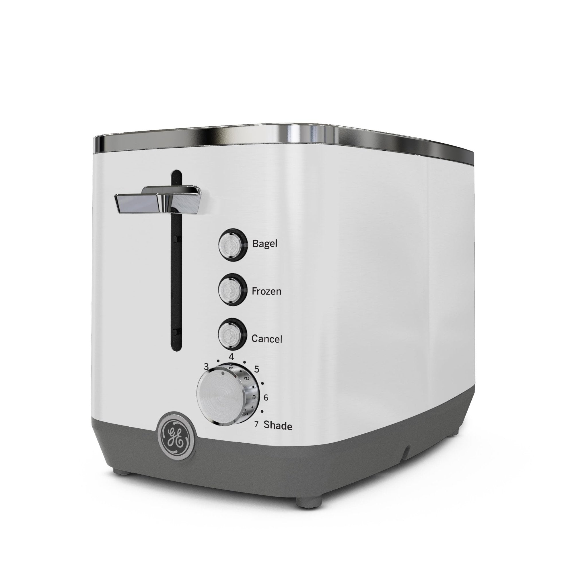 GE 2 Slice Toaster, Extra Wide Slots for Toasting Bagels, Breads, Waffles & More, 7 Adjustable Shade Settings, Removable Crumb Tray, Countertop Kitchen Essentials, 850 Watts, White - My Kitchen Products