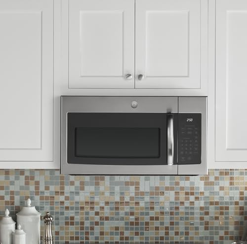 GE 30" Over-the-Range Microwave, 1.6 Cu. Ft., 1000 Watts, 300 CFM Hood Vent, LED Lighting, Auto Defrost, Easy Mount Install, Stainless Steel, JVM3160RFSS - My Kitchen Products