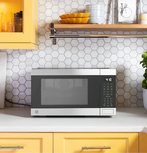 GE 4-in-1 Countertop Microwave Oven, 1.0 Cu Ft, 1050W Convection Microwave with Air Fry & Broil, Compact and Quiet, Stainless Steel, Ideal for Apartments, Dorms & Offices, GCST10A1WSS - My Kitchen Products