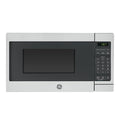 GE Compact Countertop Microwave Oven, 0.7 Cubic Ft., 700-watt Capacity, 6 Auto Cooking Settings, Child-Lock Technology, Dorm Room or Apartment, Stainless Steel - My Kitchen Products