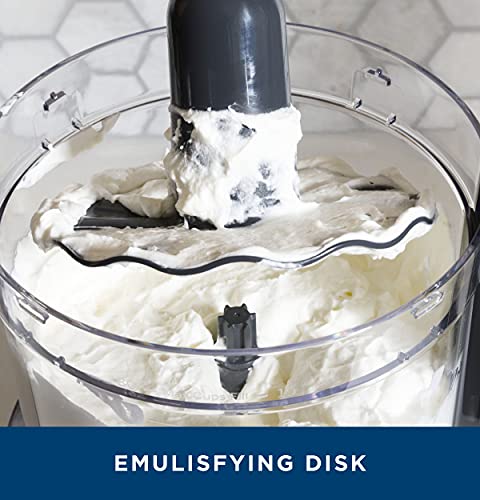 GE Food Processor, Large 12-Cup Vegetable Chopper for Shredding, Mincing, Dicing & Kneading Dough, 9 Stainless Steel Accessories, 550W Motor, 3 Speed, Dishwasher Safe - My Kitchen Products