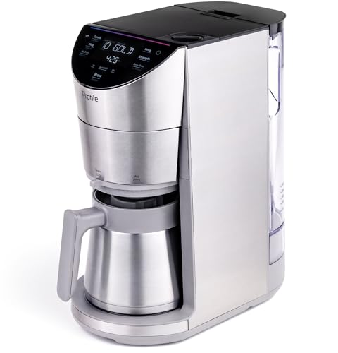 GE Profile Smart Grind & Brew Coffee Maker w/Podless Single Serve, 90oz Water Reservoir, 10 Cup Thermal Carafe, Voice Control, Adjustable Burr Grinder, SCA Certified, Barista-Quality, Stainless Steel - My Kitchen Products