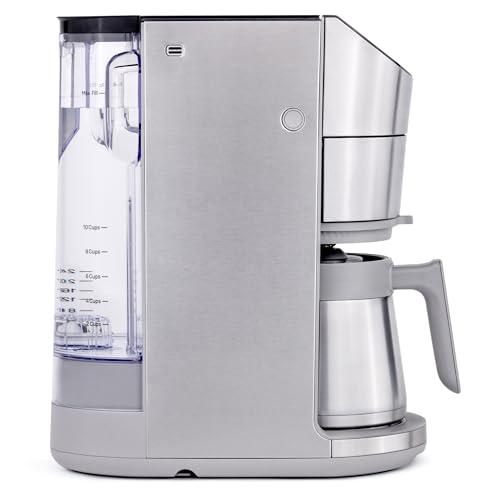 GE Profile Smart Grind & Brew Coffee Maker w/Podless Single Serve, 90oz Water Reservoir, 10 Cup Thermal Carafe, Voice Control, Adjustable Burr Grinder, SCA Certified, Barista-Quality, Stainless Steel - My Kitchen Products