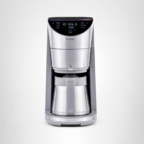 GE Profile Smart Grind & Brew Coffee Maker w/Podless Single Serve, 90oz Water Reservoir, 10 Cup Thermal Carafe, Voice Control, Adjustable Burr Grinder, SCA Certified, Barista-Quality, Stainless Steel - My Kitchen Products