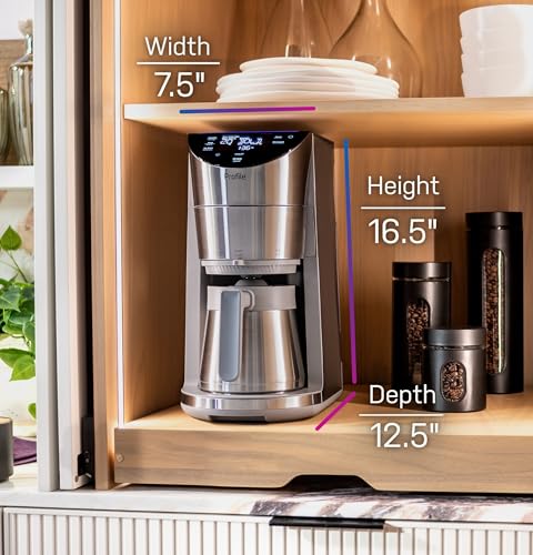 GE Profile Smart Grind & Brew Coffee Maker w/Podless Single Serve, 90oz Water Reservoir, 10 Cup Thermal Carafe, Voice Control, Adjustable Burr Grinder, SCA Certified, Barista-Quality, Stainless Steel - My Kitchen Products